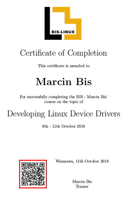 Certificate