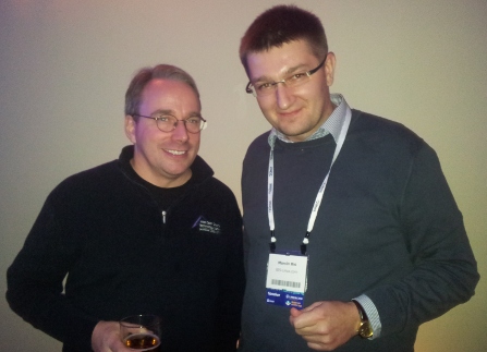 Marcin Bis z Linusem Torvaldsem na ELCE
